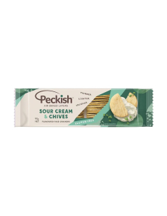Peckish Rice Cracker Thins Sour Cream & Chives 90g x 1